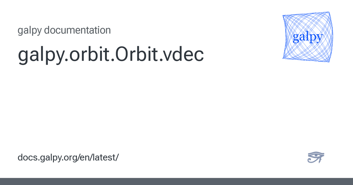 galpy.orbit.Orbit.vdec — galpy v1.12.1.dev0 documentation