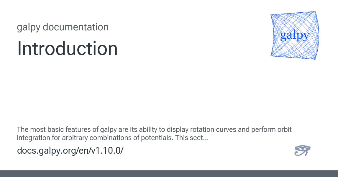 Introduction — galpy v1.10.0 documentation