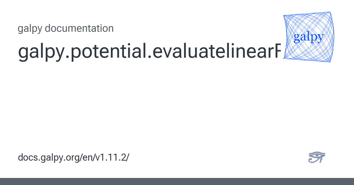 galpy.potential.evaluatelinearForces — galpy v1.11.2 documentation