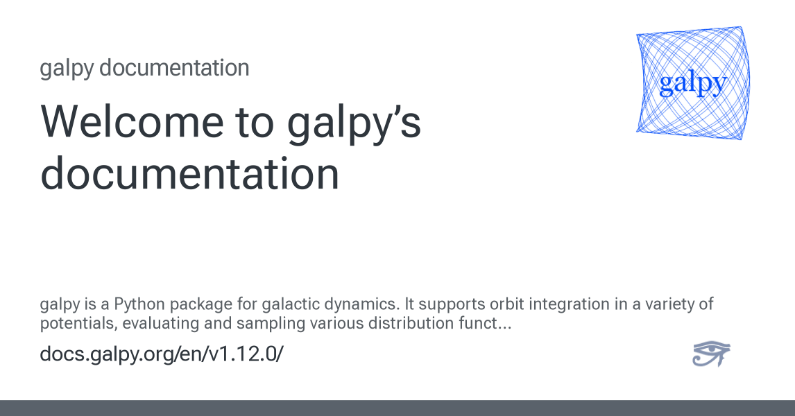 Welcome to galpy’s documentation — galpy v1.12.0 documentation