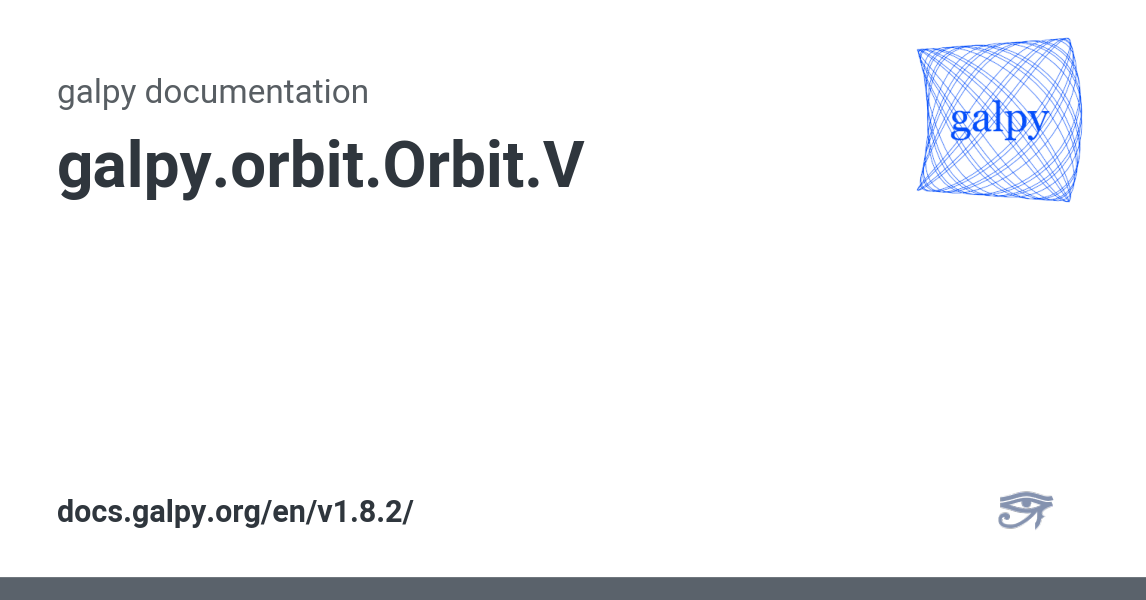 galpy.orbit.Orbit.V — galpy v1.8.2 documentation